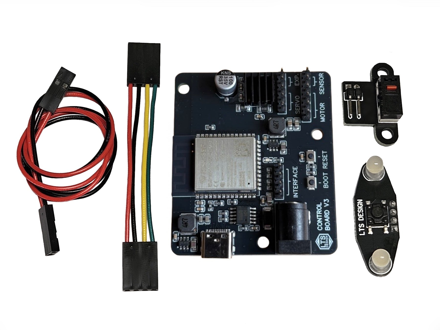 Respooler Control Board V4 und Schalter